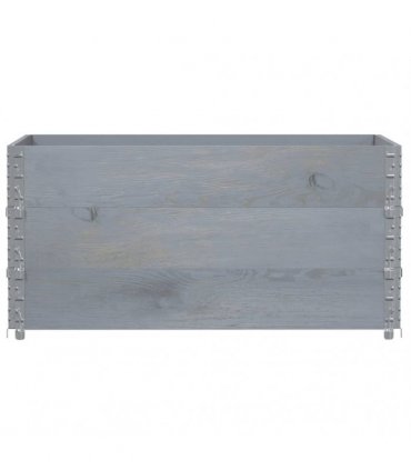 vidaXL Garden Planter Grey 120x80 cm Solid Wood Pine