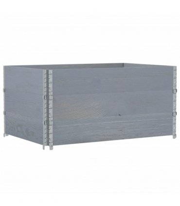 vidaXL Garden Planter Grey 120x80 cm Solid Wood Pine