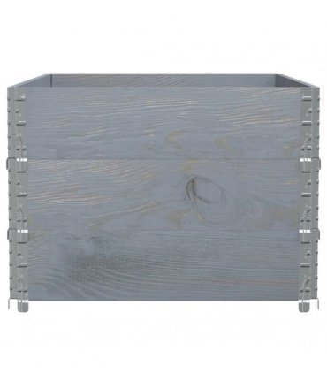 vidaXL Garden Planter Grey 120x80 cm Solid Wood Pine