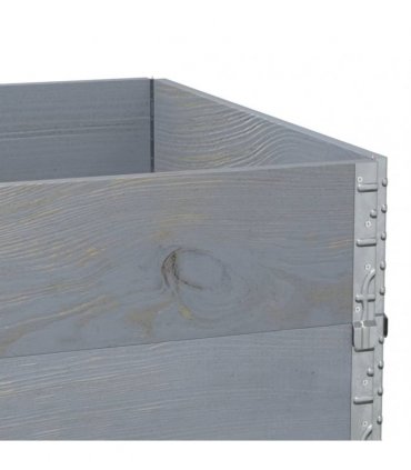 vidaXL Garden Planter Grey 120x80 cm Solid Wood Pine
