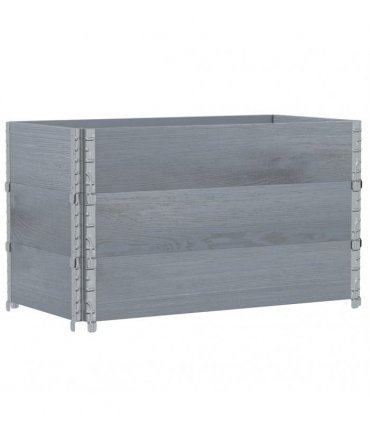 vidaXL Garden Planter Grey 100x50 cm Solid Wood Pine
