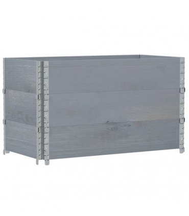 vidaXL Garden Planter Grey 100x50 cm Solid Wood Pine