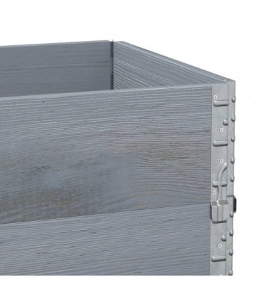 vidaXL Garden Planter Grey 100x50 cm Solid Wood Pine