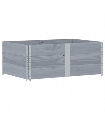 vidaXL Garden Planter Grey 150x100 cm Solid Wood Pine