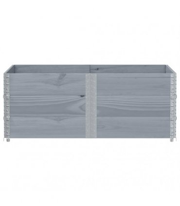 vidaXL Garden Planter Grey 150x100 cm Solid Wood Pine