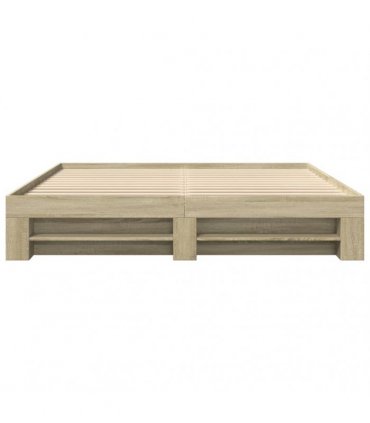vidaXL Bed Frame without Mattress Sonoma Oak 200x200cm Engineered Wood