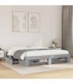 vidaXL Bed Frame without Mattress Grey Sonoma 180x200 cm