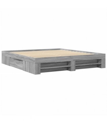 vidaXL Bed Frame without Mattress Grey Sonoma 180x200 cm