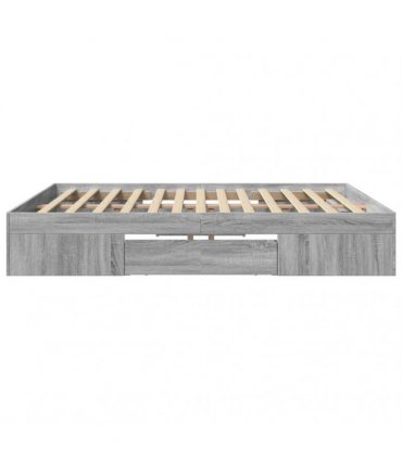 vidaXL Bed Frame without Mattress Grey Sonoma 180x200 cm