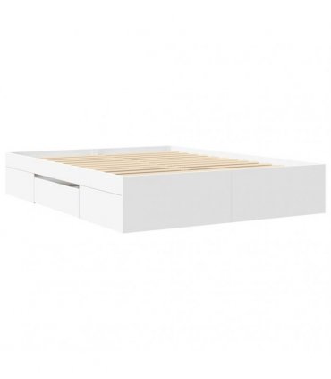 vidaXL Bed Frame without Mattress White 160x200 cm Engineered Wood