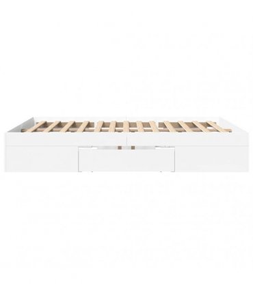 vidaXL Bed Frame without Mattress White 160x200 cm Engineered Wood