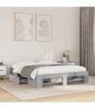 vidaXL Bed Frame without Mattress Concrete Grey 160x200cm