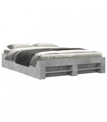 vidaXL Bed Frame without Mattress Concrete Grey 160x200cm