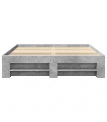vidaXL Bed Frame without Mattress Concrete Grey 160x200cm