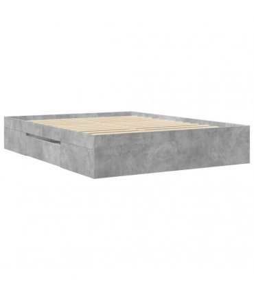 vidaXL Bed Frame without Mattress Concrete Grey 160x200cm