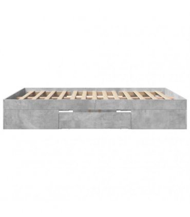 vidaXL Bed Frame without Mattress Concrete Grey 160x200cm