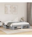 vidaXL Bed Frame without Mattress Grey Sonoma 150x200 cm
