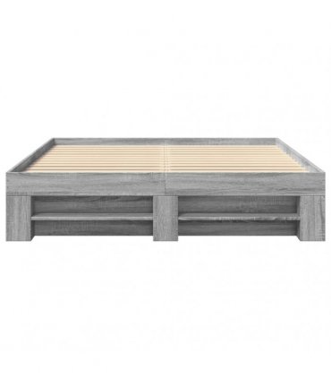 vidaXL Bed Frame without Mattress Grey Sonoma 150x200 cm