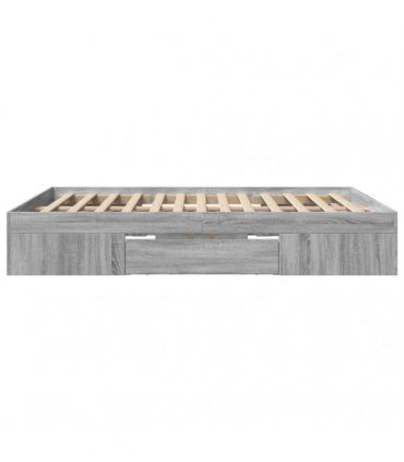 vidaXL Bed Frame without Mattress Grey Sonoma 150x200 cm