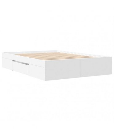 vidaXL Bed Frame without Mattress White 120x200 cm Engineered Wood