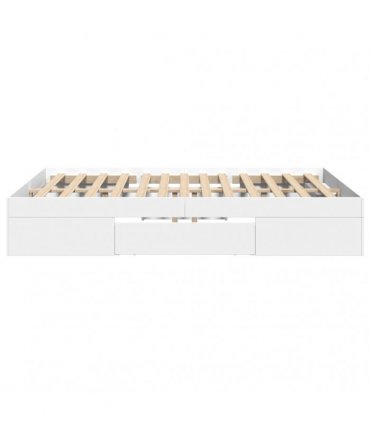 vidaXL Bed Frame without Mattress White 120x200 cm Engineered Wood
