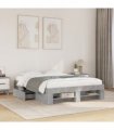 vidaXL Bed Frame without Mattress Concrete Grey 120x200cm
