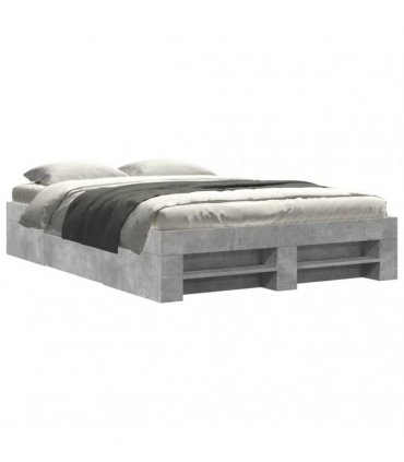 vidaXL Bed Frame without Mattress Concrete Grey 120x200cm