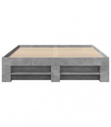 vidaXL Bed Frame without Mattress Concrete Grey 120x200cm