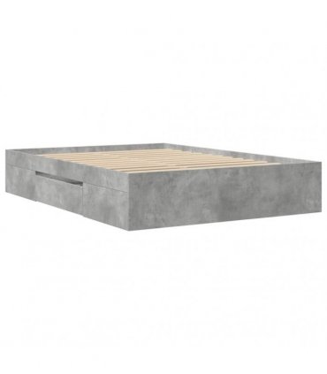 vidaXL Bed Frame without Mattress Concrete Grey 120x200cm