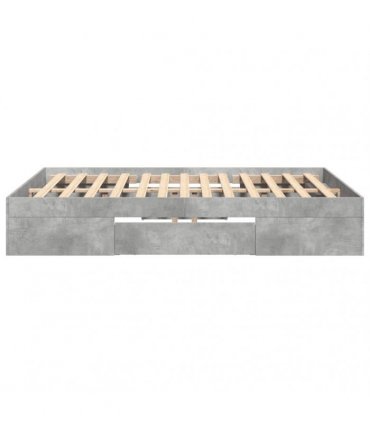 vidaXL Bed Frame without Mattress Concrete Grey 120x200cm