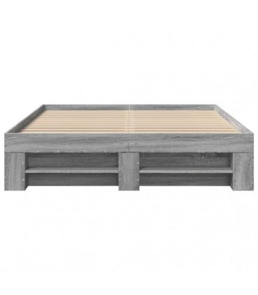 vidaXL Bed Frame without Mattress Grey Sonoma 120x200 cm