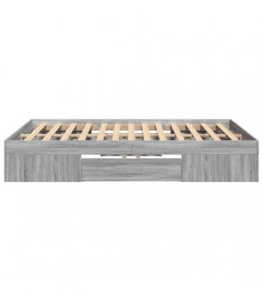 vidaXL Bed Frame without Mattress Grey Sonoma 120x200 cm