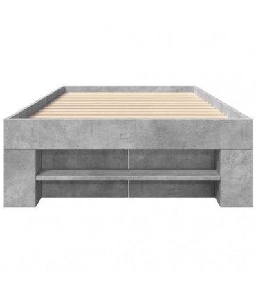 vidaXL Bed Frame without Mattress Concrete Grey 100x200cm