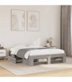 vidaXL Bed Frame without Mattress Grey Sonoma 140x190 cm