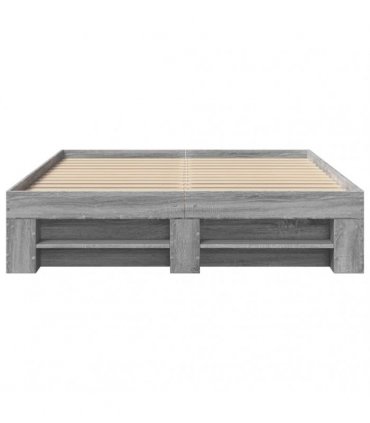 vidaXL Bed Frame without Mattress Grey Sonoma 140x190 cm