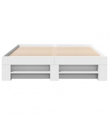 vidaXL Bed Frame without Mattress White 135x190 cm Engineered Wood