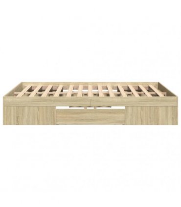 vidaXL Bed Frame without Mattress Sonoma Oak 120x190cm Engineered Wood