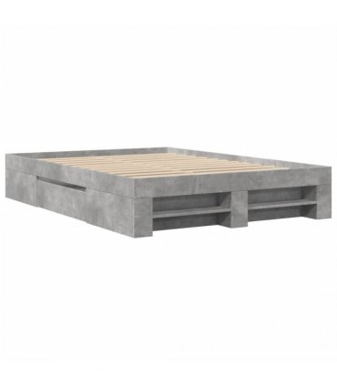 vidaXL Bed Frame without Mattress Concrete Grey 120x190cm