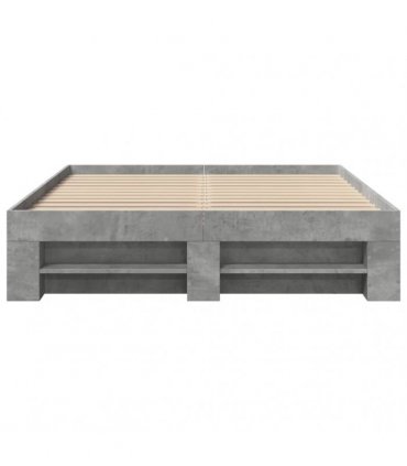 vidaXL Bed Frame without Mattress Concrete Grey 120x190cm