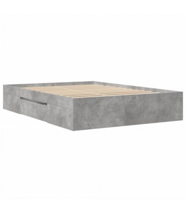 vidaXL Bed Frame without Mattress Concrete Grey 120x190cm