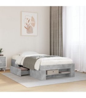 vidaXL Bed Frame without Mattress Concrete Grey 90x190 cm