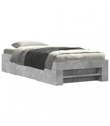vidaXL Bed Frame without Mattress Concrete Grey 90x190 cm