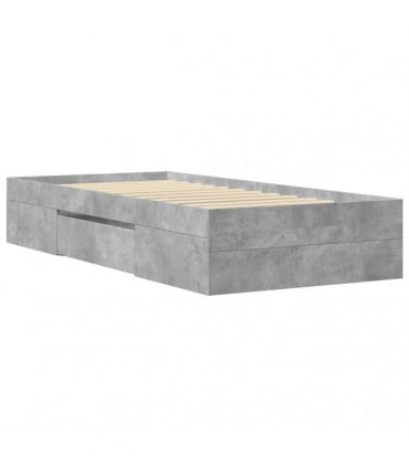 vidaXL Bed Frame without Mattress Concrete Grey 90x190 cm