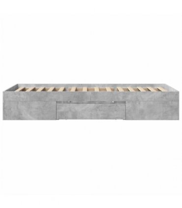 vidaXL Bed Frame without Mattress Concrete Grey 90x190 cm