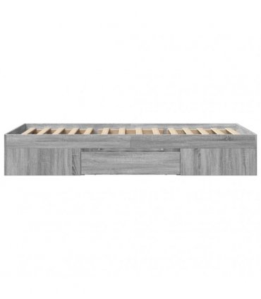 vidaXL Bed Frame without Mattress Grey Sonoma 90x190cm Engineered Wood