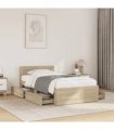 vidaXL Bed Frame with Headboard without Mattress Sonoma Oak 75x190 cm