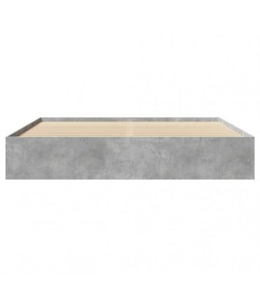 vidaXL Bed Frame without Mattress Concrete Grey 200x200cm