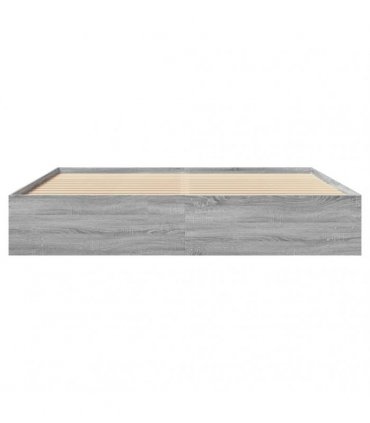 vidaXL Bed Frame without Mattress Grey Sonoma 200x200 cm