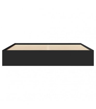 vidaXL Bed Frame without Mattress Black 180x200 cm Engineered Wood