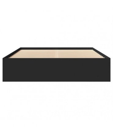 vidaXL Bed Frame without Mattress Black 160x200 cm Engineered Wood